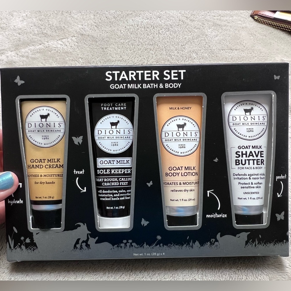 Goat milk bath and body starter kit